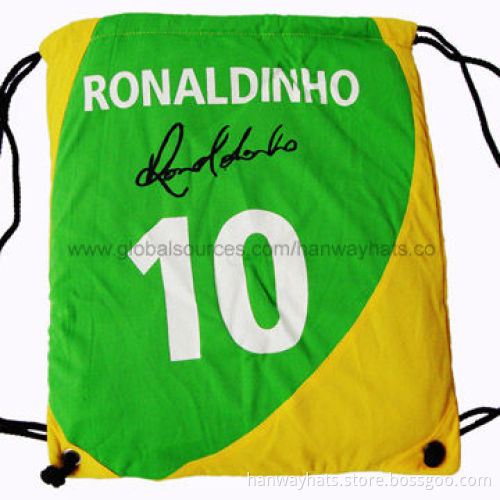 Nylon Drawstring Bag with Handles, Customized Logos are Accepted